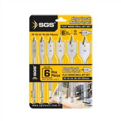 SGS 1480 6 PARÇA AHŞAP YAPRAK  MATKAP UCU SETİ