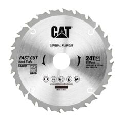 CAT DA08001 184x30mm Ahşap Kesme Elmas, Daire Testere Bıçağı 24 Diş