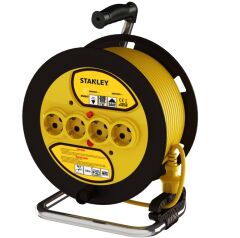Stanley ST-E-2515 Makaralı Kablo 25 Mt, 3x1.5mm, 4 Prizli, IP20