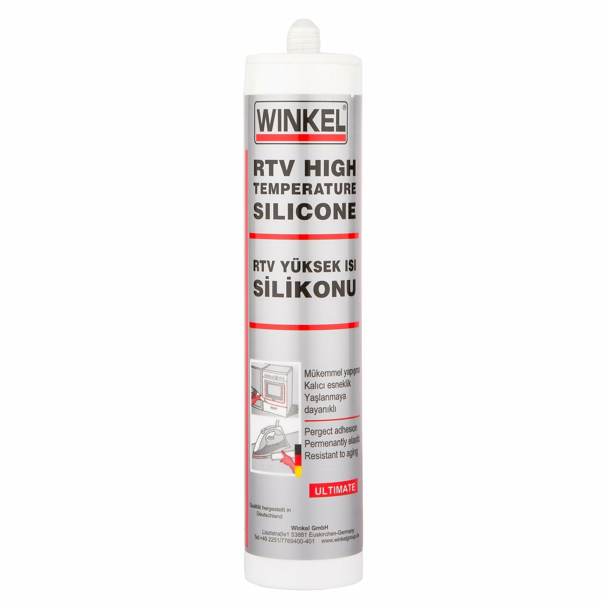 WINKEL RTV Yüksek Isı Silikonu 300 ml.(160254)