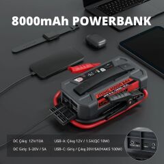 Lokithor J701HD 24V 4000Amp Li-Polimer Akıllı Akü Takviye + Powerbank + Led Lamba