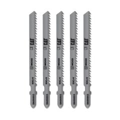 CAT DA06003 5 Parça Profesyonel Ahşap Çapaksız Temiz Kesim Dekupaj Testere Bıçağı, Ucu