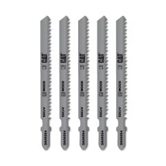 CAT DA06004 5 Parça Profesyonel Ahşap Ters Çapaksız Temiz Kesim Dekupaj Testere Bıçağı, Ucu