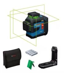 BOSCH GLL 80-33 G Yeşil Lazer Terazi 3x360 Derece Mıknatıs Sehpalı