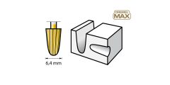 DREMEL MAX 117DM Oval Tip Freze Ucu 6.5 mm Titanyum Kaplı (26150117DM)