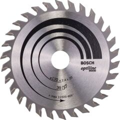BOSCH Optiline Wood  130x20 mm 30 Diş Ahşap Daire Testere Bıçağı