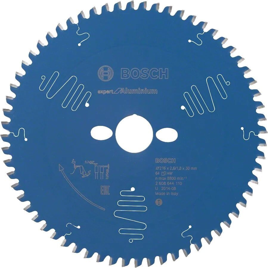 BOSCH Expert for Aluminyum 216x30x2,6 mm 64 Diş Aluminyum Elmas Daire Testere