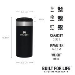 STANLEY The Aerolight Transit Mug 0.35 Litre (Siyah)