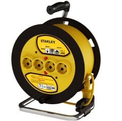 Stanley ST-E-2515 Makaralı Kablo 25 Mt, 3x1.5mm, 4 Prizli, IP20