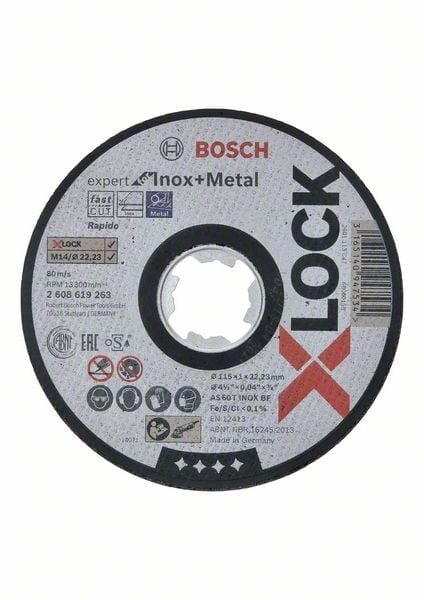 BOSCH 115x1 mm X-Lock Expert Inox Kesme Taşı