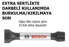 BOSCH PRO Impact T30x65 mm Çift Taraflı Bits Uç (Torklu Vidalama Makinaları İçin)