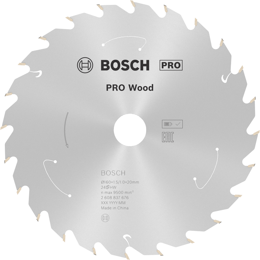 BOSCH 160x20x1,5 mm 24 Diş Ahşap Elmas Daire Testere Bıçağı