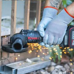 Kress KUH10.9 20Volt 125mm Kömürsüz Profesyonel Şarjlı Devir Ayarlı Avuç Taşlama (Akü Dahil Değildir)