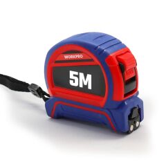 WORKPRO WP261041 5Mx25mm Naylon Kaplama Sarı Çift Taraflı Manyetik Çelik Şerit Metre