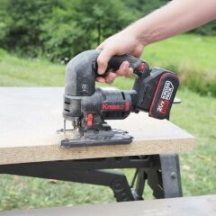 Kress KUE26 20Volt 4.0Ah Li-ion Çift Akülü Profesyonel Kömürsüz Devir Ayarlı Şarjlı Dekupaj Testere