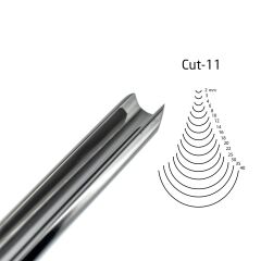 KIRSCHEN  Two Cherries Düz Tip Geniş Oluklu Iskarpela 10 mm Cut11 (3111010)