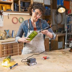 WORX WX990 MAKERX 20Volt 2.0Ah. Kömürsüz Profesyonel Gravür + 50MM Açılı Avuç Taşlama Kombo Set + 39 Parça aksesuar