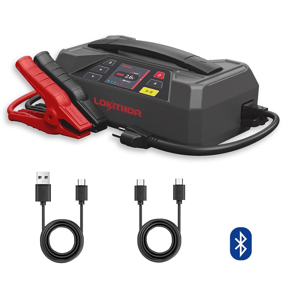 Lokithor JTC4250 12V/220V 4250Amp LiFePO4 Akıllı Akü Test + Akü Takviye + Akü Şarj Cihazı