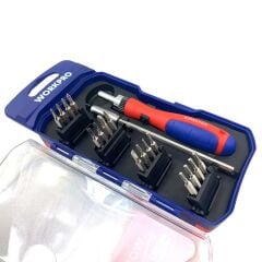 WORKPRO WP200516 18 Parça Profesyonel CR-V Cırcırlı Hassas/Elektronikçi Bits Tornavida Seti