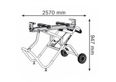BOSCH GTA 2500 Gönye Kesme İçin Tekerli Çalışma Tezgahı