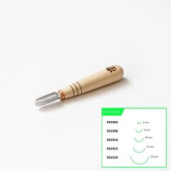 STRYI 391910 Kısa Tip Derin Oluklu Ahşap Oyma Iskarpelası 10 mm