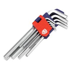 WORKPRO WP222004 9 Parça CR-V Uzun Boy Metrik Profesyonel Allen Anahtar Takımı