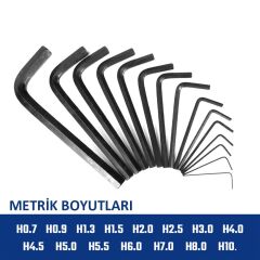 WORKPRO WP222018 30 Parça Uzun Boy CR-V Metrik/İnç Profesyonel Allen Anahtar Takımı