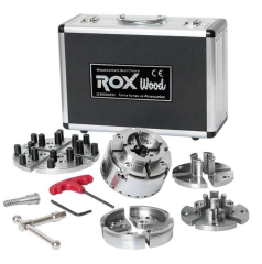 Rox Wood 0293 4 Çeneli Ahşap Torna Aynası ve Aksesuarları 6 Parça