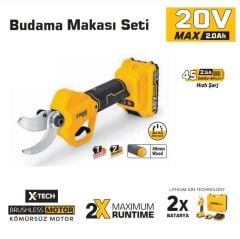 SGS 5555 AKÜLÜ BUDAMA MAKASI 20V KÖMÜRSÜZ MOTOR
