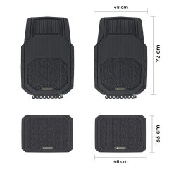 Michelin MC34587 Tüm Araçlara Uyumlu 4 Parça Üniversal 3D Havuzlu Oto Paspas