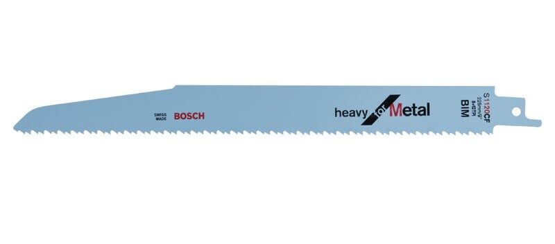 BOSCH S 1120 CF Kalın Metal Kesimi İçin Ağır Hizmet Tilki Kuyruğu Testere Ucu 225 mm