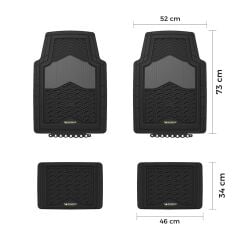 Michelin MC34891 Tüm Araçlara Uyumlu 4 Parça Üniversal 3D Havuzlu Oto Paspas