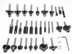 BOSCH 8 mm Saplı Profesyonel Ahşap Freze Bıçak Seti 30 Parça (2607017475)