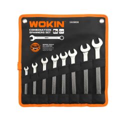 WOKIN 150808 Cr-V Kombine Anahtar Takımı 8-19 mm 8 Parça (Endüstriyel)