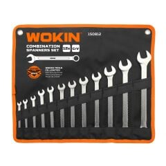 WOKIN 150812 Cr-V Kombine Anahtar Takımı 6-22 mm 12 Parça (Endüstriyel)