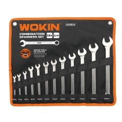 WOKIN 150812 Cr-V Kombine Anahtar Takımı 6-22 mm 12 Parça (Endüstriyel)