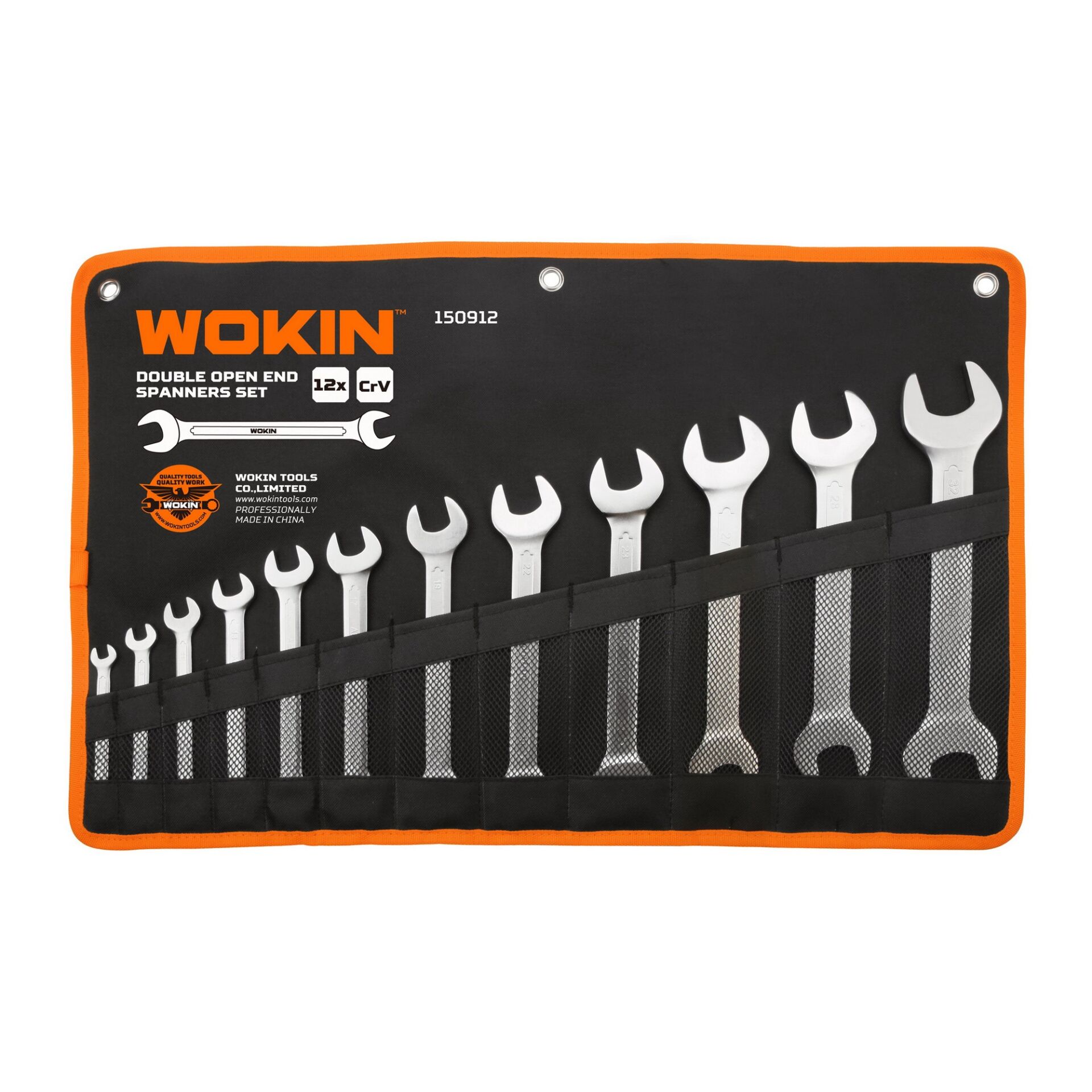 WOKIN 150912 Cr-V İki Ağız Anahtar Takımı 6-32 mm 12 Parça (Endüstriyel)