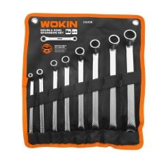 WOKIN 151008 Cr-V Yıldız İki Ağız Anahtar Takımı 6-22 mm 8 Parça (Endüstriyel)