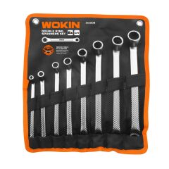 WOKIN 151008 Cr-V Yıldız İki Ağız Anahtar Takımı 6-22 mm 8 Parça (Endüstriyel)