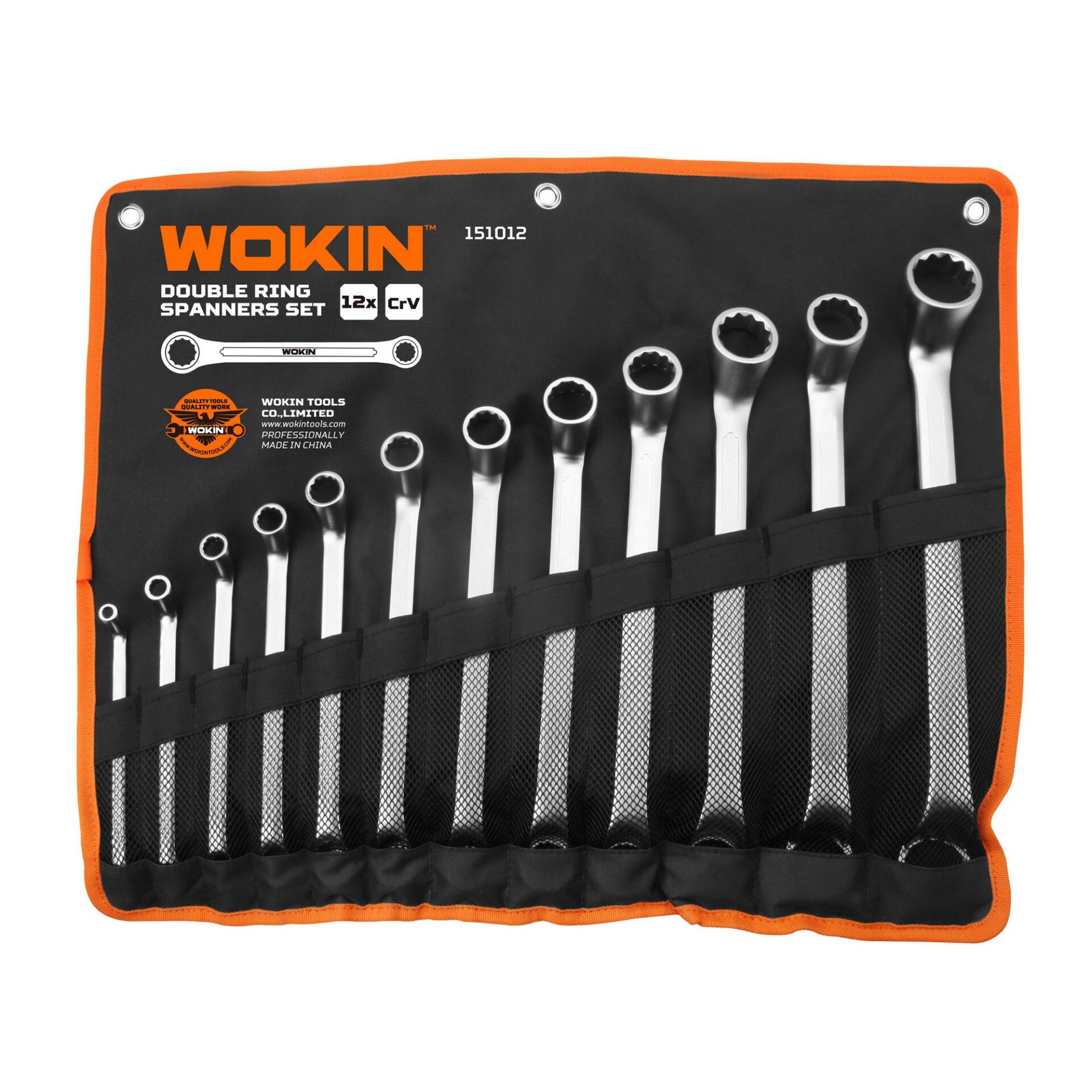 WOKIN 151012 Cr-V Yıldız İki Ağız Anahtar Takımı 6-32 mm 12 Parça (Endüstriyel)