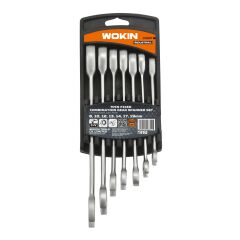 WOKIN 151807 8-19 mm Cırcırlı Kombine Anahtar Takımı 7 Parça (Endüstriyel)