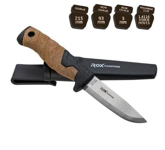 Rox Camping Bushcraft PLUS Paslan Çelik Kamp Bıçak