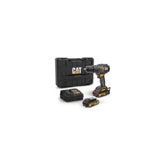 CAT DX12 18Volt/2.0Ah Li-ion Çift Akülü Kömürsüz Profesyonel Şarjlı Darbeli Matkap
