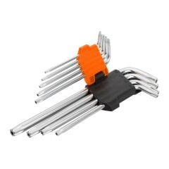 WOKIN 207809 9 Parça CR-V Uzun Boy Torx Profesyonel Allen Anahtar Takımı