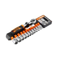WOKIN 154810 14 Parça 1/4’’ CR-V Metrik Prof. Lokma Takımı (Endüstriyel)