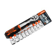 WOKIN 154830 12 Parça 1/2’’ CR-V Metrik Prof. Lokma Takımı (Endüstriyel)