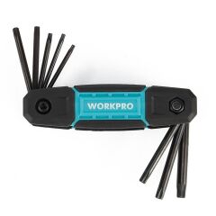 WORKPRO WP222030 8 Parça CR-V Çakı Tipi Torx Profesyonel Allen Anahtar Takımı