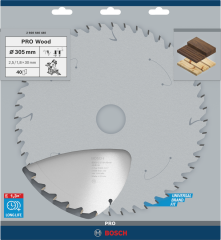 BOSCH Pro Wood 305 mm 40 Diş Ahşap Daire Testere Bıçağı