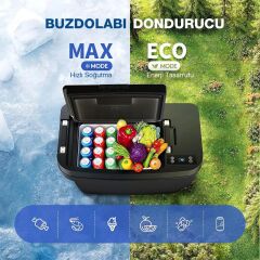 Acopower T35 12/24Volt 33Litre Tesla Model Y ile Uyumlu Kompresörlü Outdoor Oto Buzdolabı