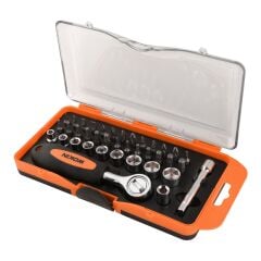 WOKIN 206638 38 Parça 1/4'' Profesyonel CR-V Cırcırlı Lokma ve Bits Vidalama Seti